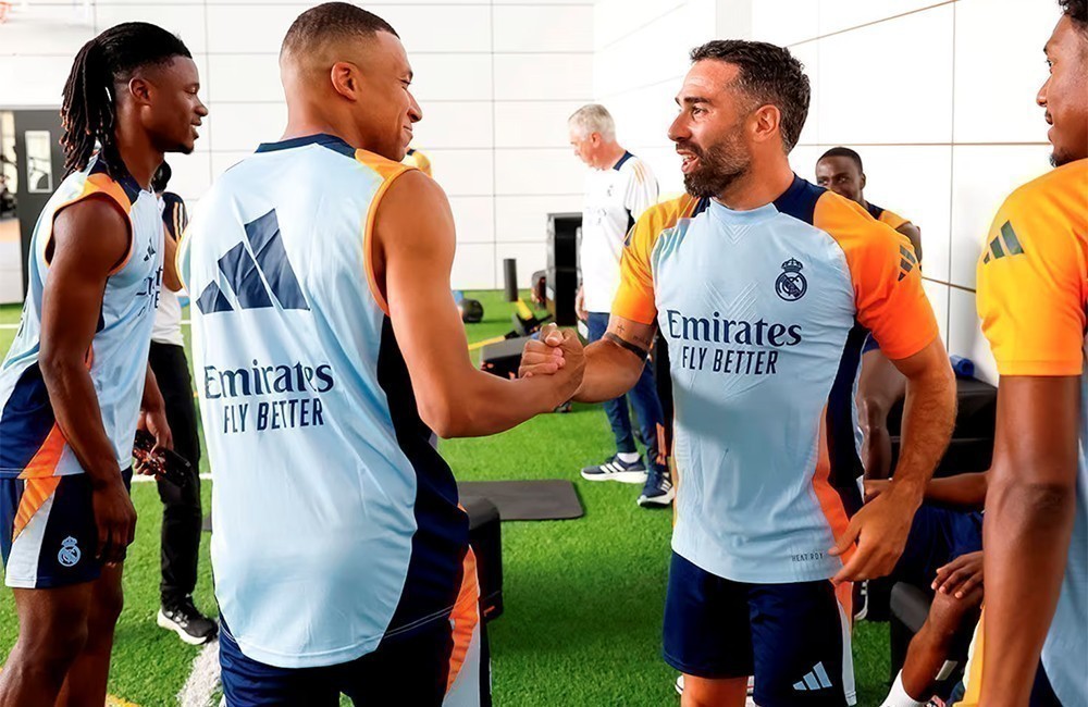 mbappé entrenando con el madrid